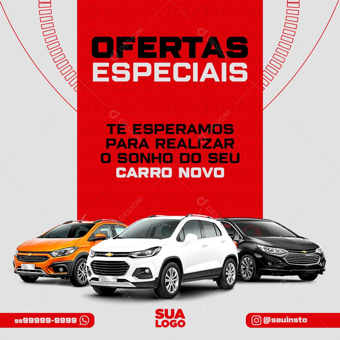 Post Feed Concessionária Ofertas Especiais Social Media PSD Editável