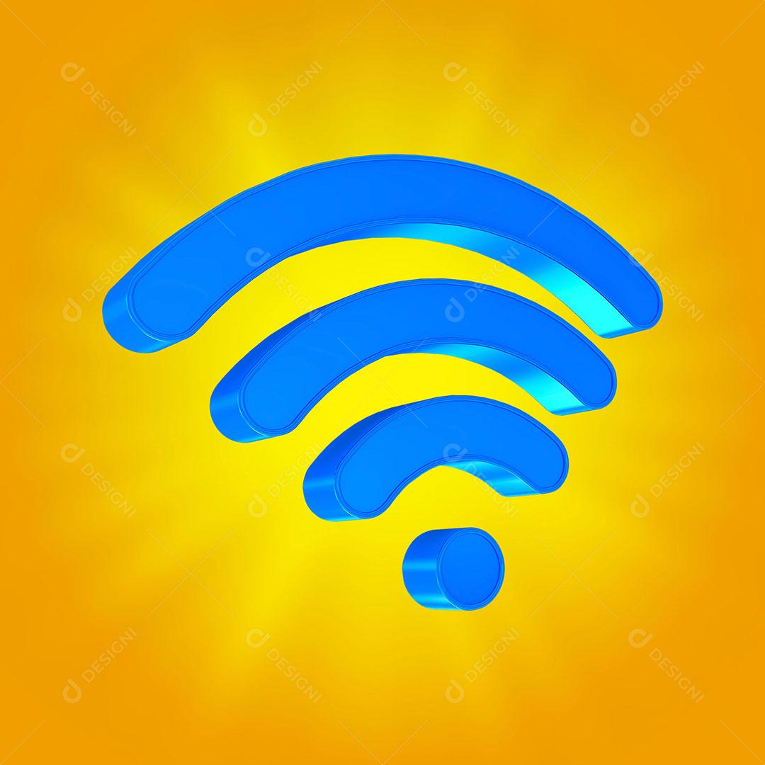 Elemento 3D Wi-fi Para Composição