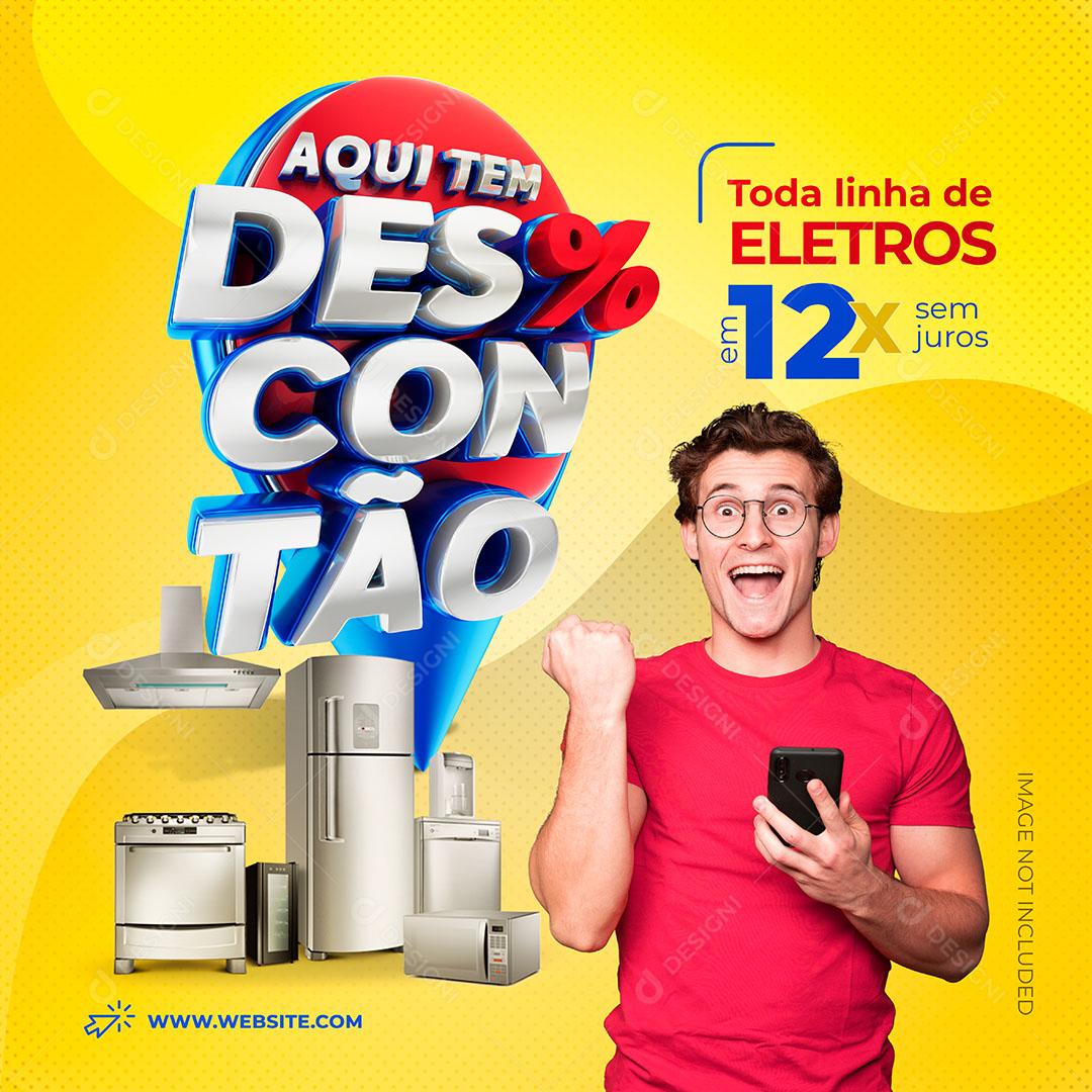 Aqui Tem Descontão Toda Linha De Eletro Social Media PSD Editável
