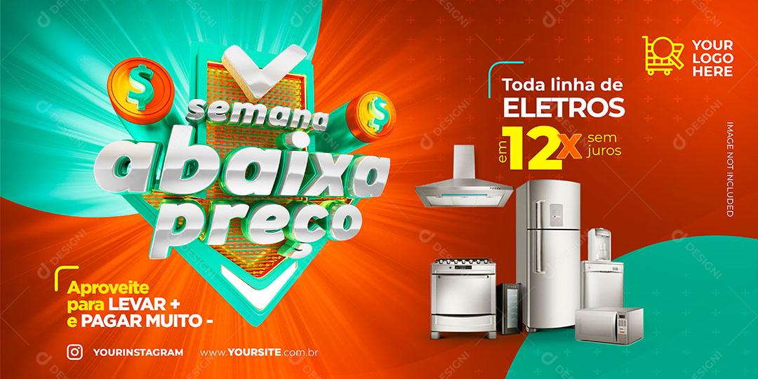 Semana Abaixa Preço Social Media PSD Editável