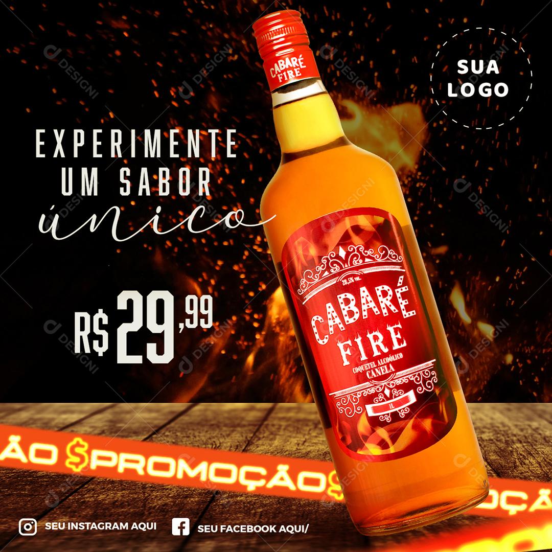 Post Feed Distribuidora Experimente Um Sabor Ùnico Bebida Cabaré Social Media PSD Editável