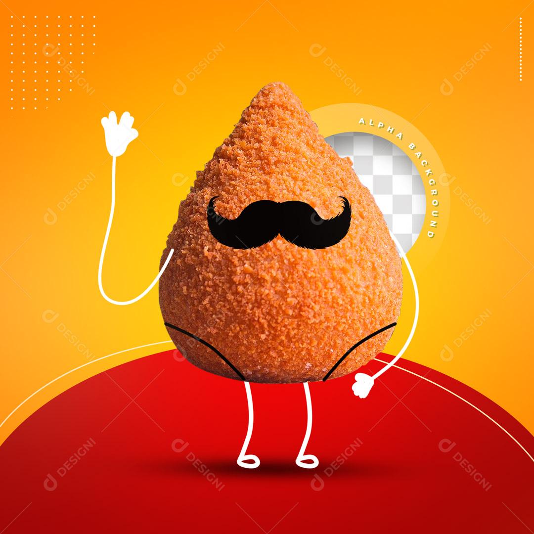 Emoji Coxinha de Bigode Elemento Para Composição PSD