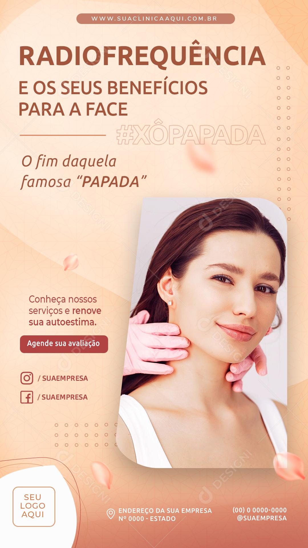 Radiofrequência E Seus Benefícios Para A Face Social Media PSD Editável