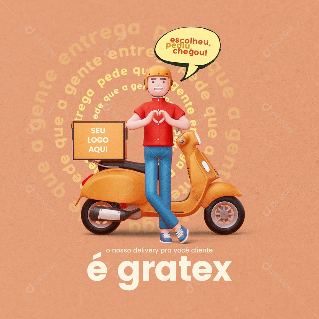 Restaurante Delivery de Comidas Grátis Social Media PSD Editável