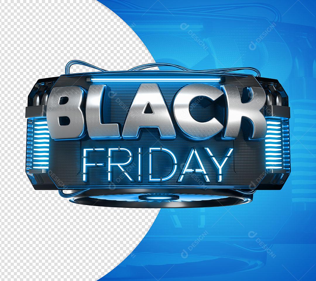 Black Friday Selo 3D Para Composição PSD
