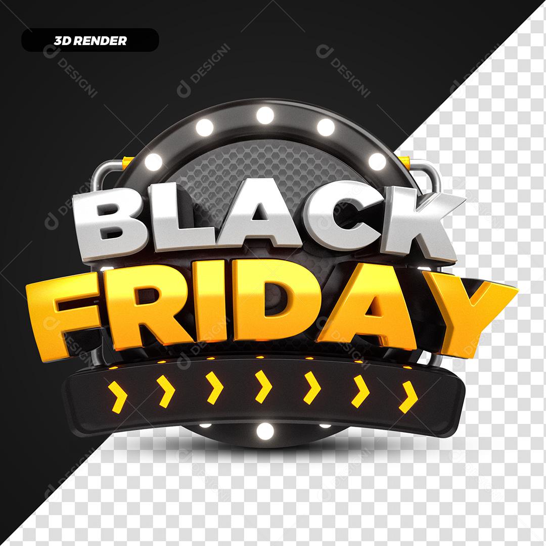 Selos 3d Black Friday Para Composição