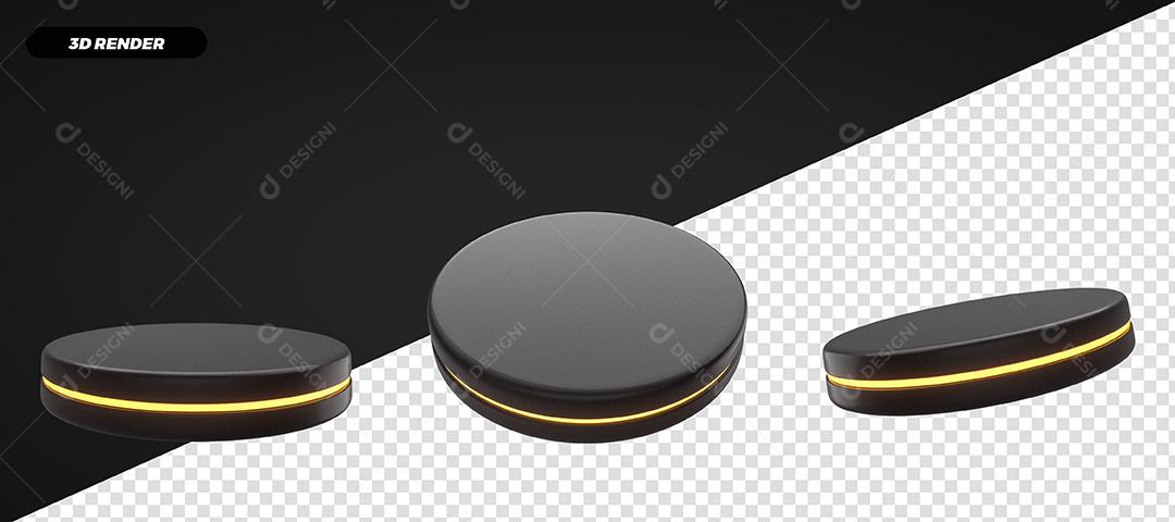 Pódios Elementos 3D Para Composição PSD