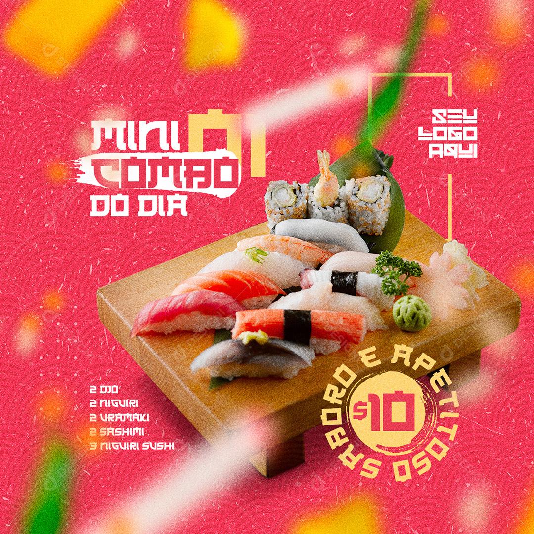 Mini Combo do Dia de Sushi Social Media PSD Editável