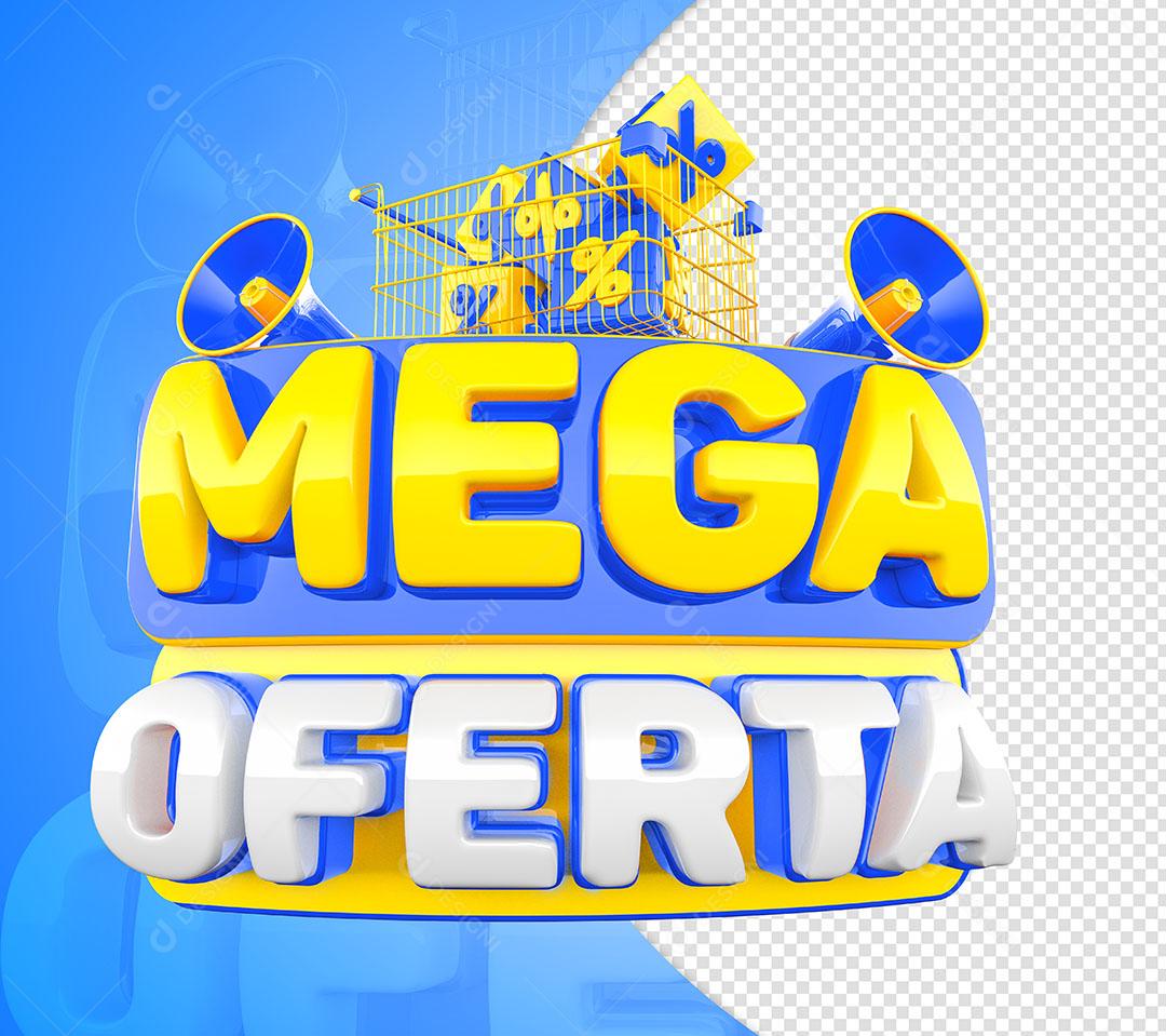 Mega Oferta Selo 3D Para Composição PSD