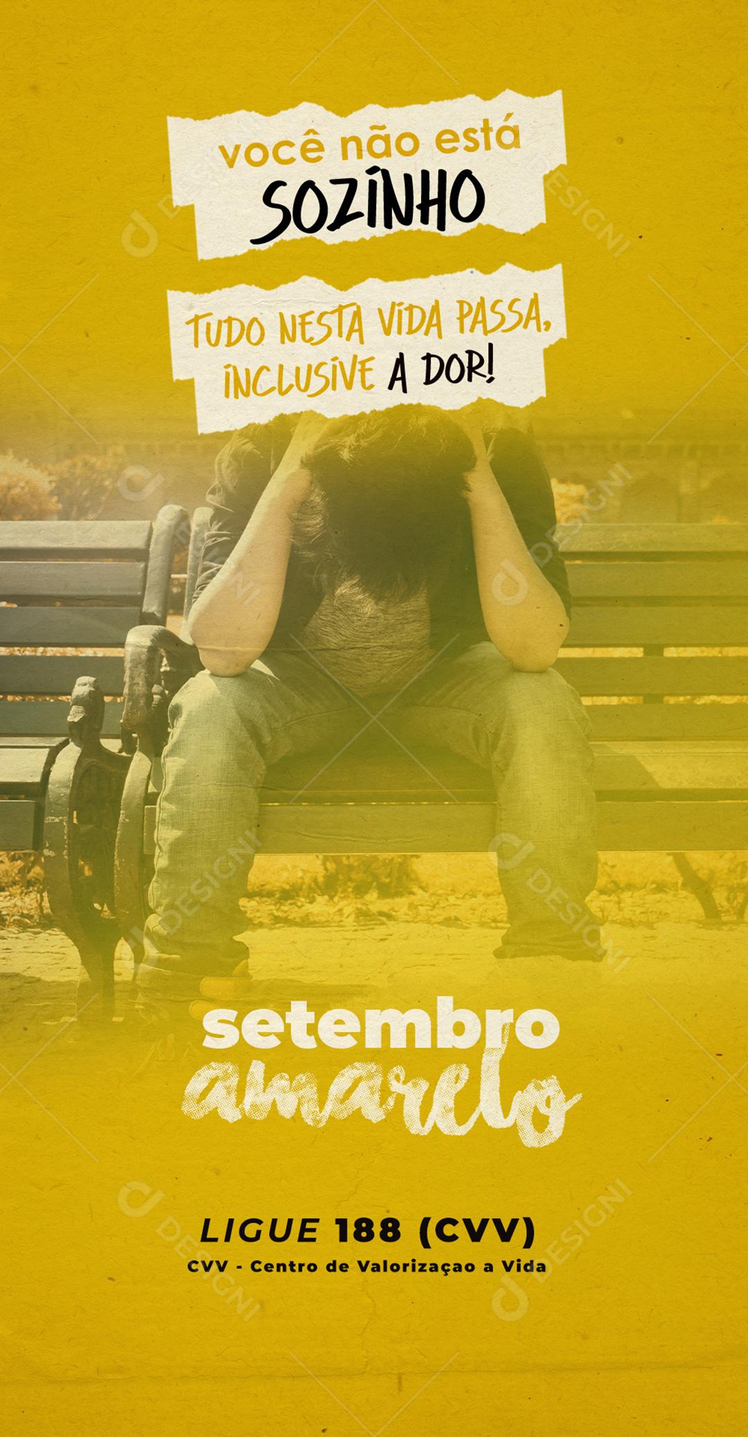 Story Você Não Esta Sozinho Tudo nessa Vida Passa social Media PSD Editável