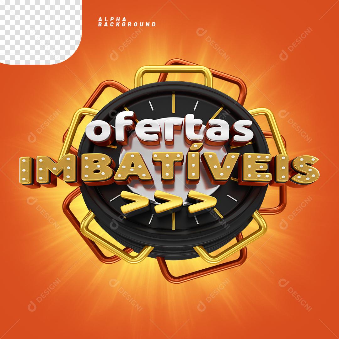 Selo 3D Ofertas Imbatíveis PNG Transparente Sem Fundo