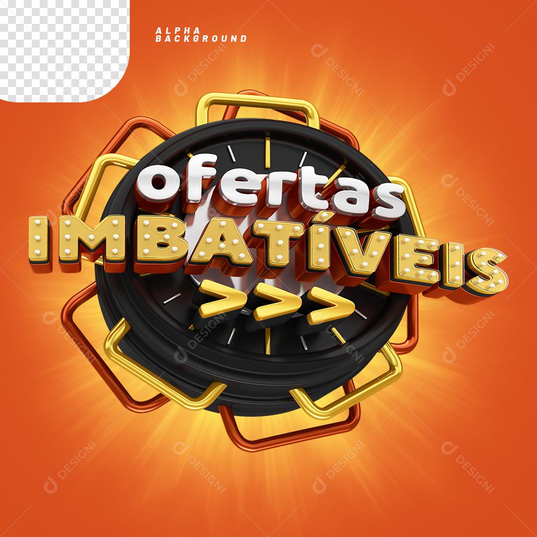 Selo 3D Ofertas Imbatíveis PNG Transparente Sem Fundo