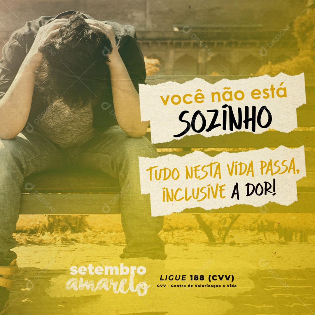 Você Não Esta Sozinho Tudo nessa Vida Passa social Media PSD Editável