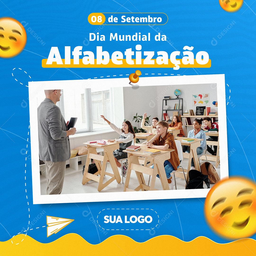 Dia Mundial Da Alfabetização Social Media PSD Editável