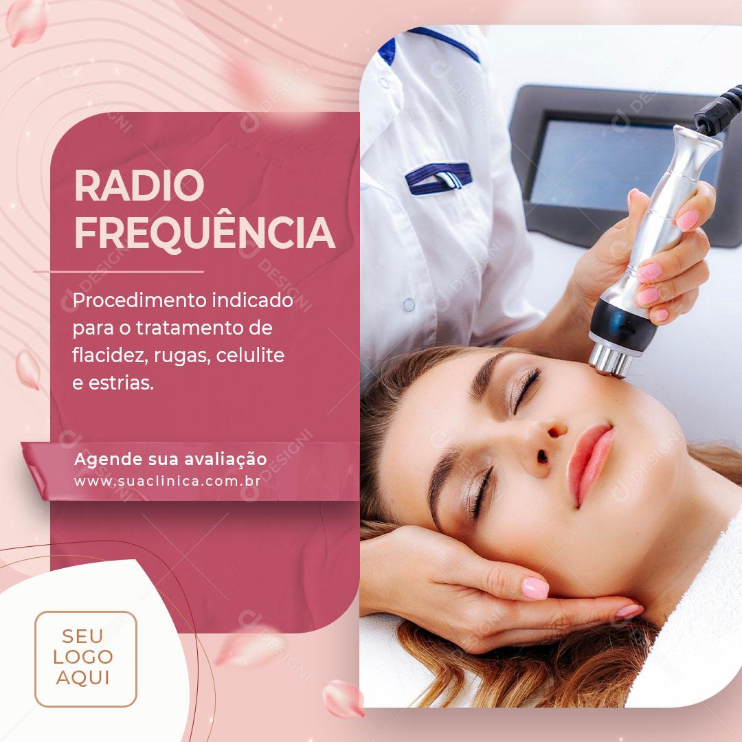 Post Feed Clínica Estética Radio Frequência Social Media PSD Editável