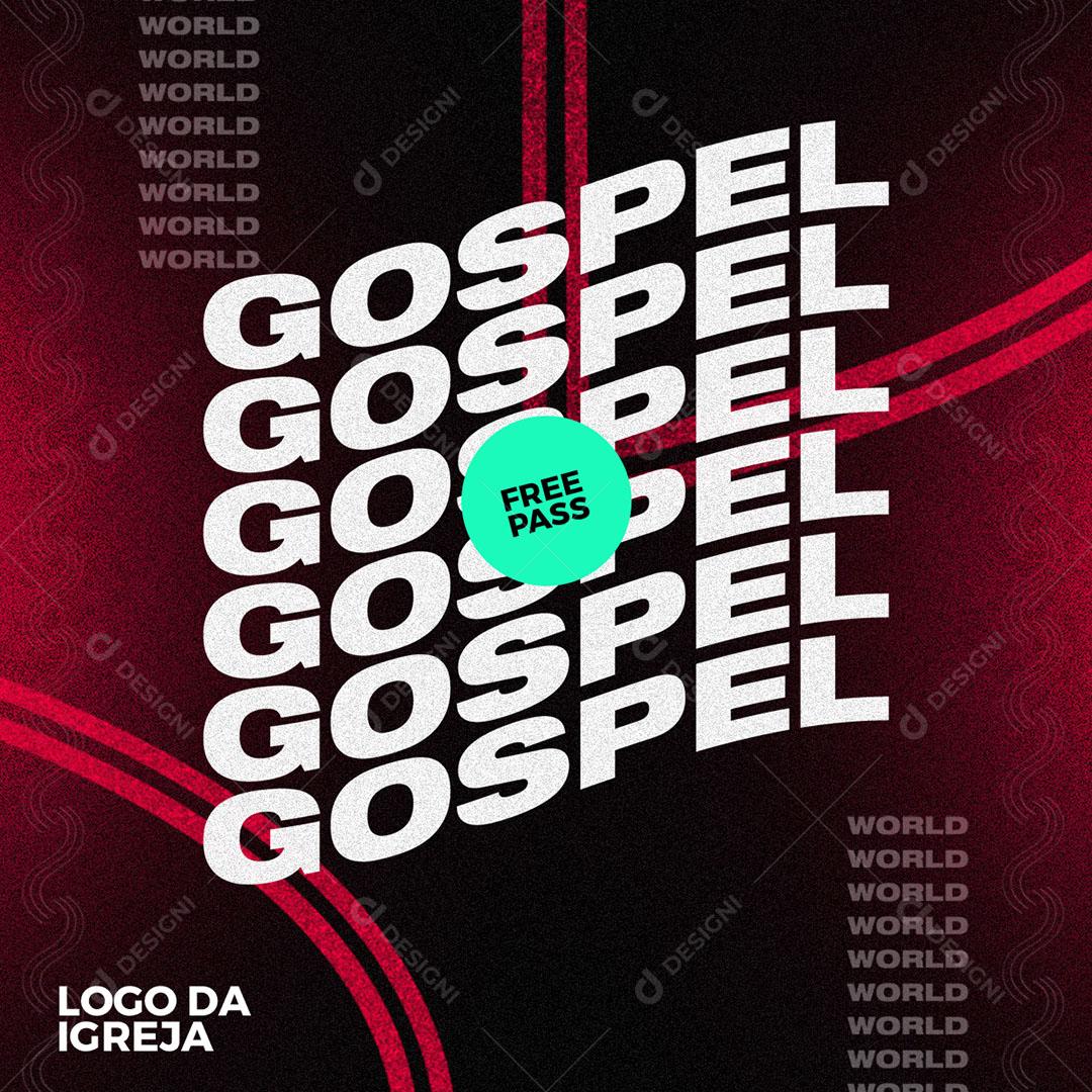 Post Feed Gospel Word Free Pass Social Media PSD Editável