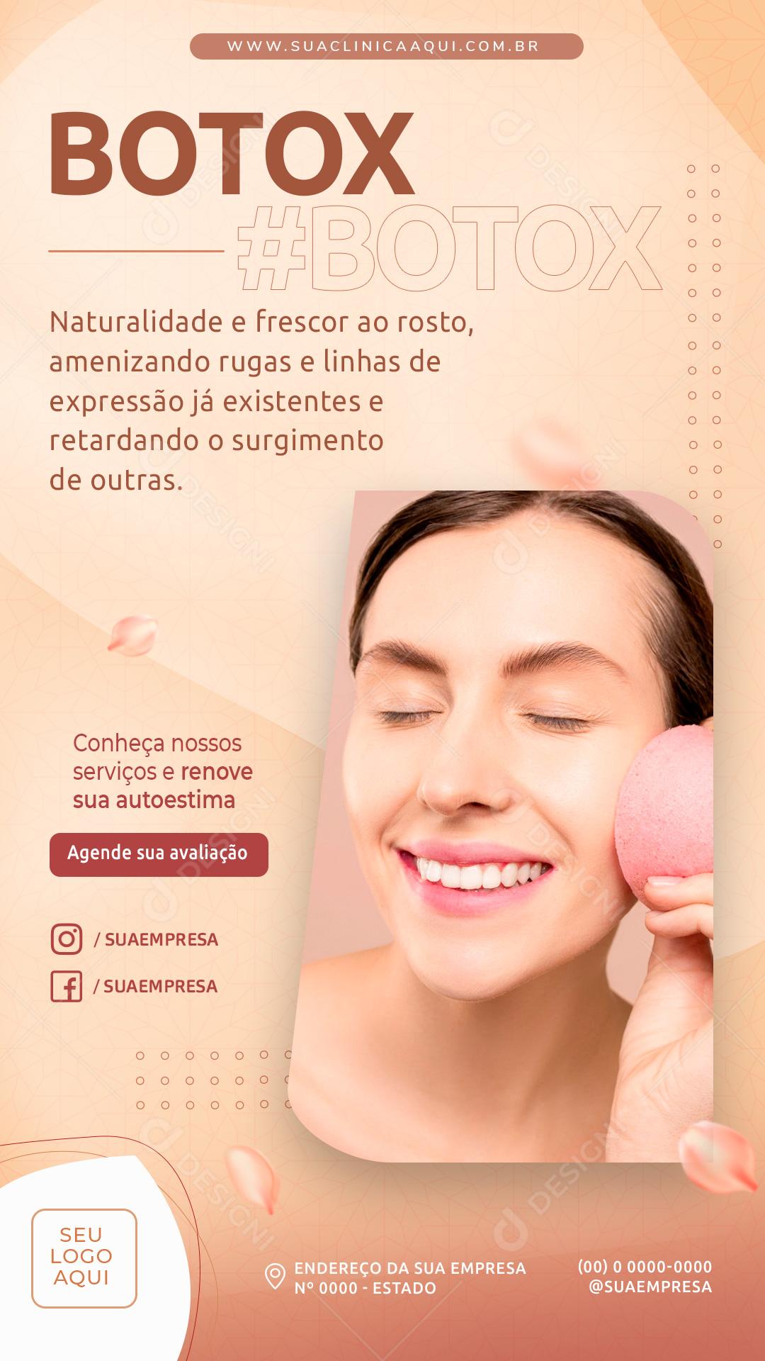 Botox Naturalidade E Frescor Na Pele Social Media PSD Editável