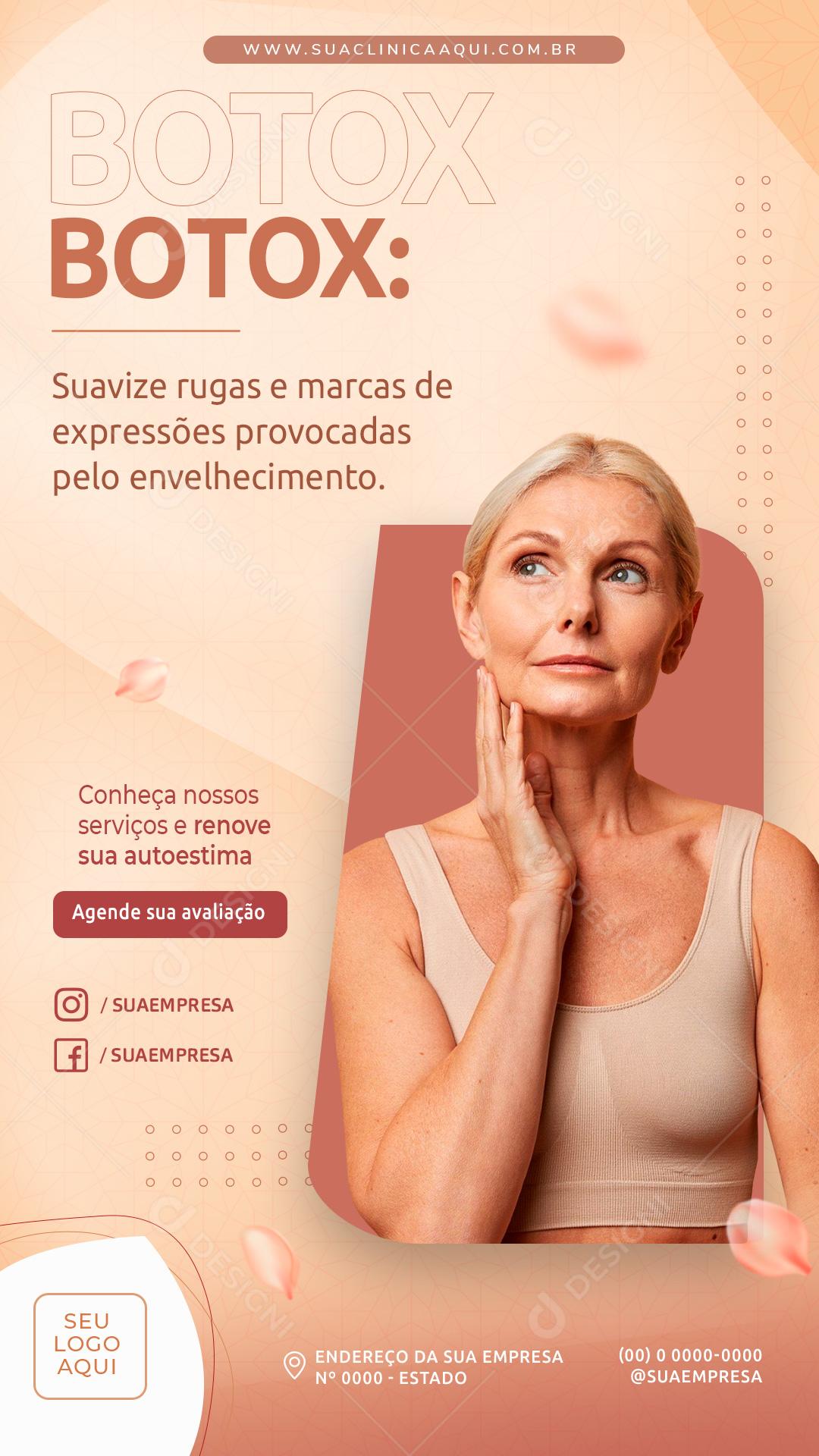 Botox Naturalidade E Frescor Na Pele Social Media PSD Editável