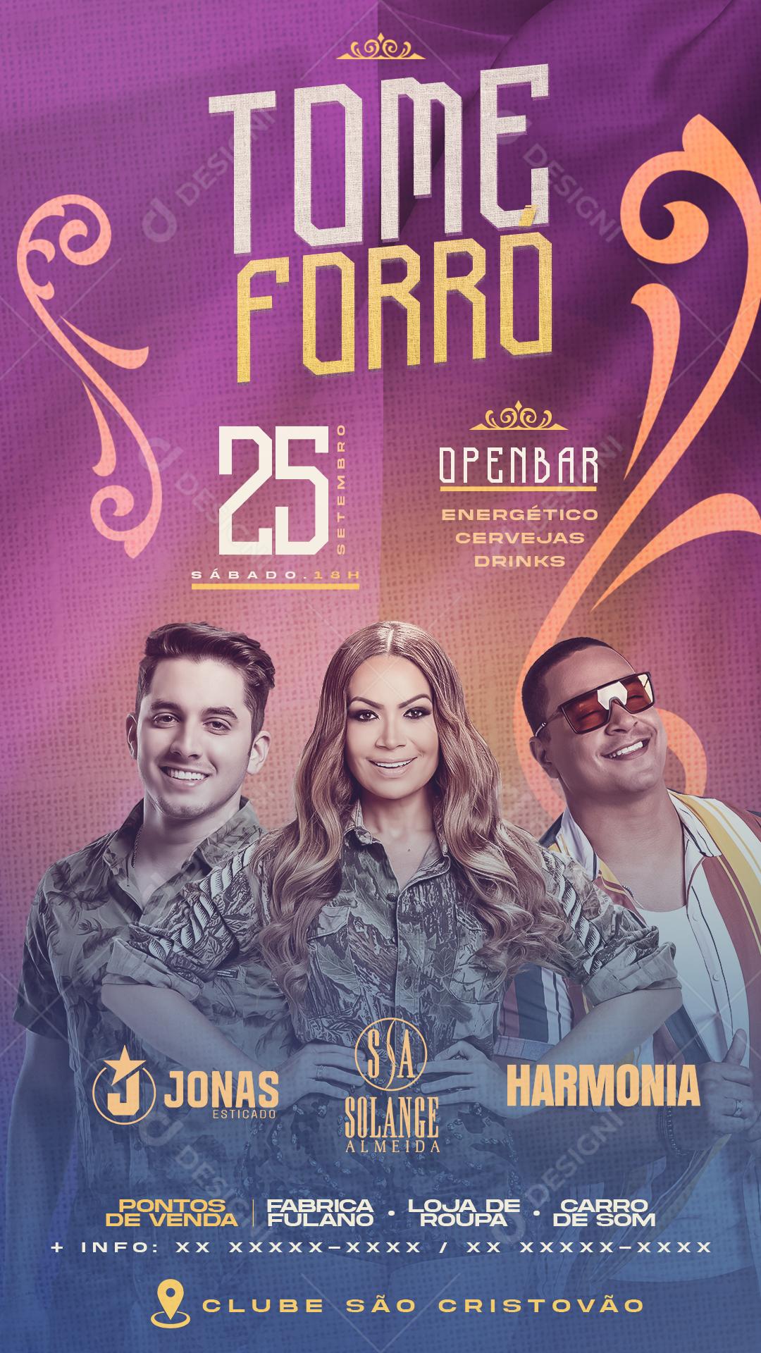 Show Tome Forró Social Media PSD Editável