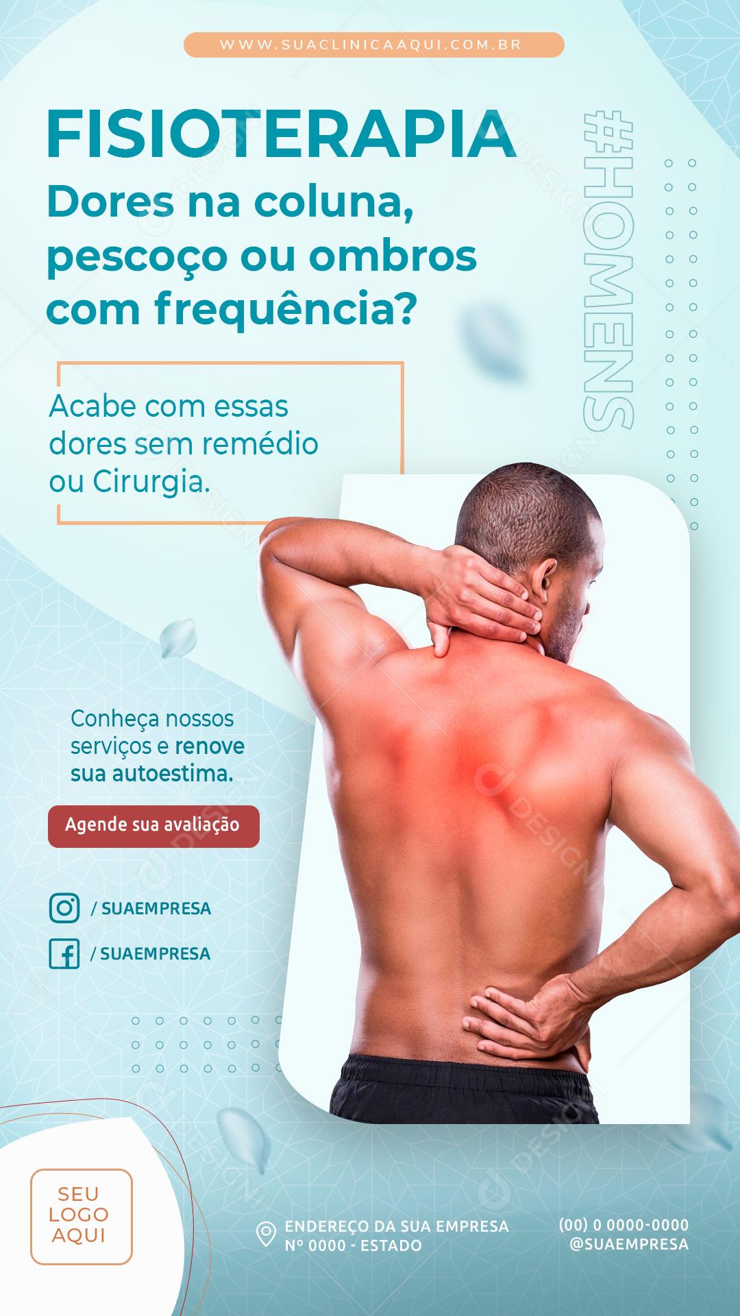 Post Story Fisioterapia Social Media PSD Editável