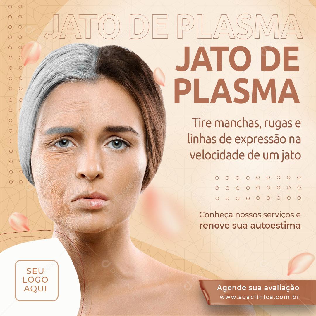 Post Feed Clínica Jato de Plasma Social Media PSD Editável