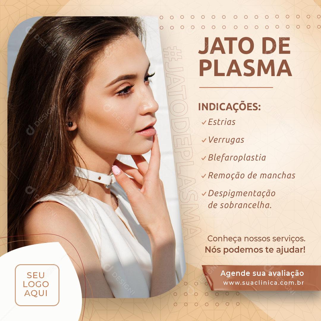 Post Feed Clínica Jato de Plasta Indicações Social Media PSD Editável