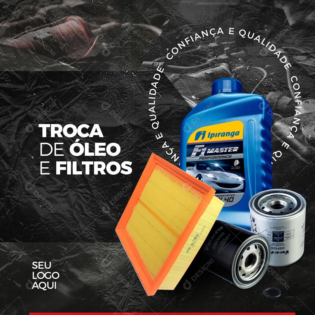 Post Feed BorrachariaTroca de Óleo e Filtros Social Media PSD Editável