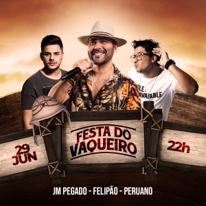 Flyer Show Evento Festa do Vaqueiro Artistas Social Media PSD Editável