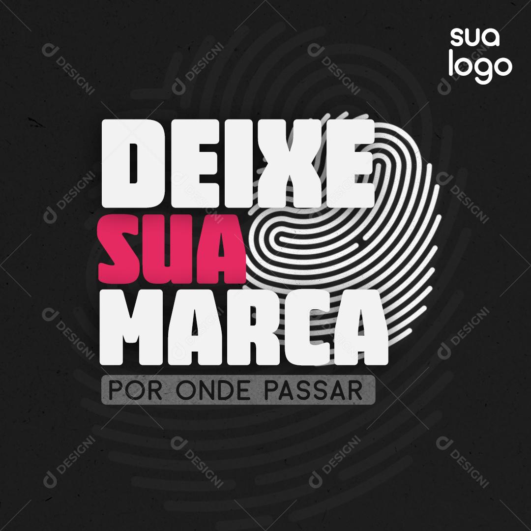 Post Feed Redes Sociais Deixe Sua Marca PSD Editável