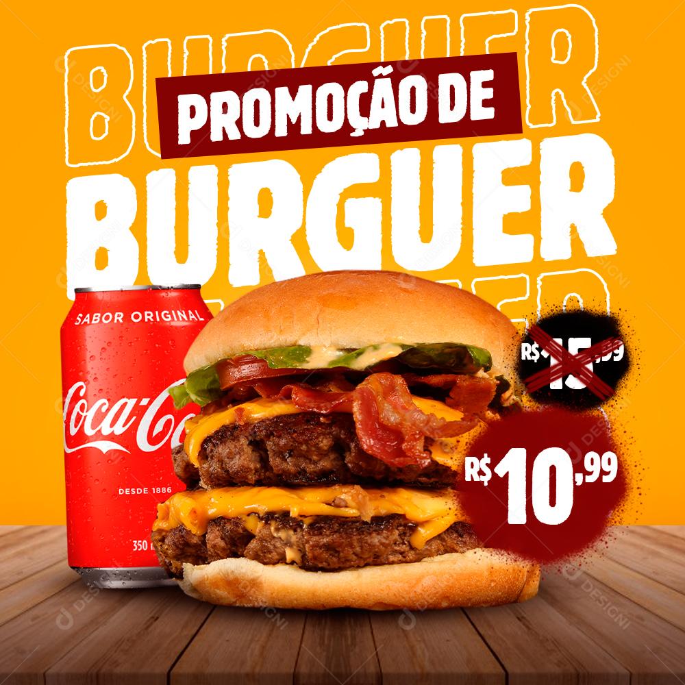 Promoção do Hambúrguer Social Media PSD Editável