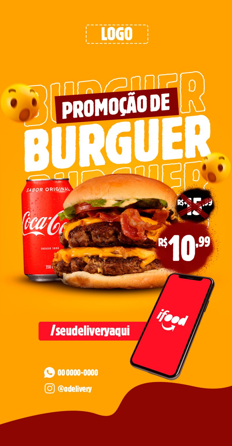 Promoção do Hambúrguer Social Media PSD Editável
