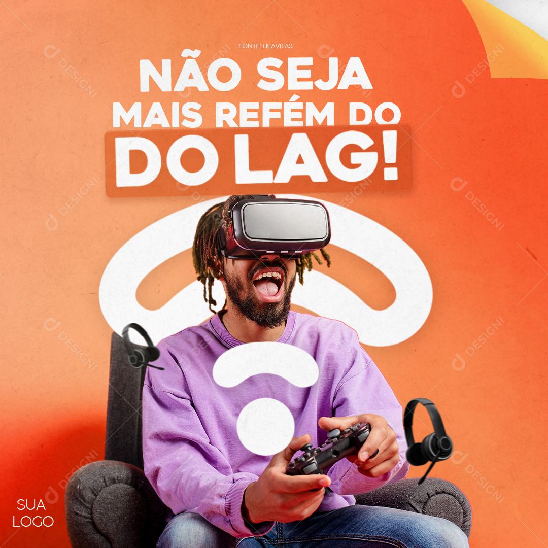 Post Feed Internet Não Seja Mais Refém do Lag Social Media PSD Editável