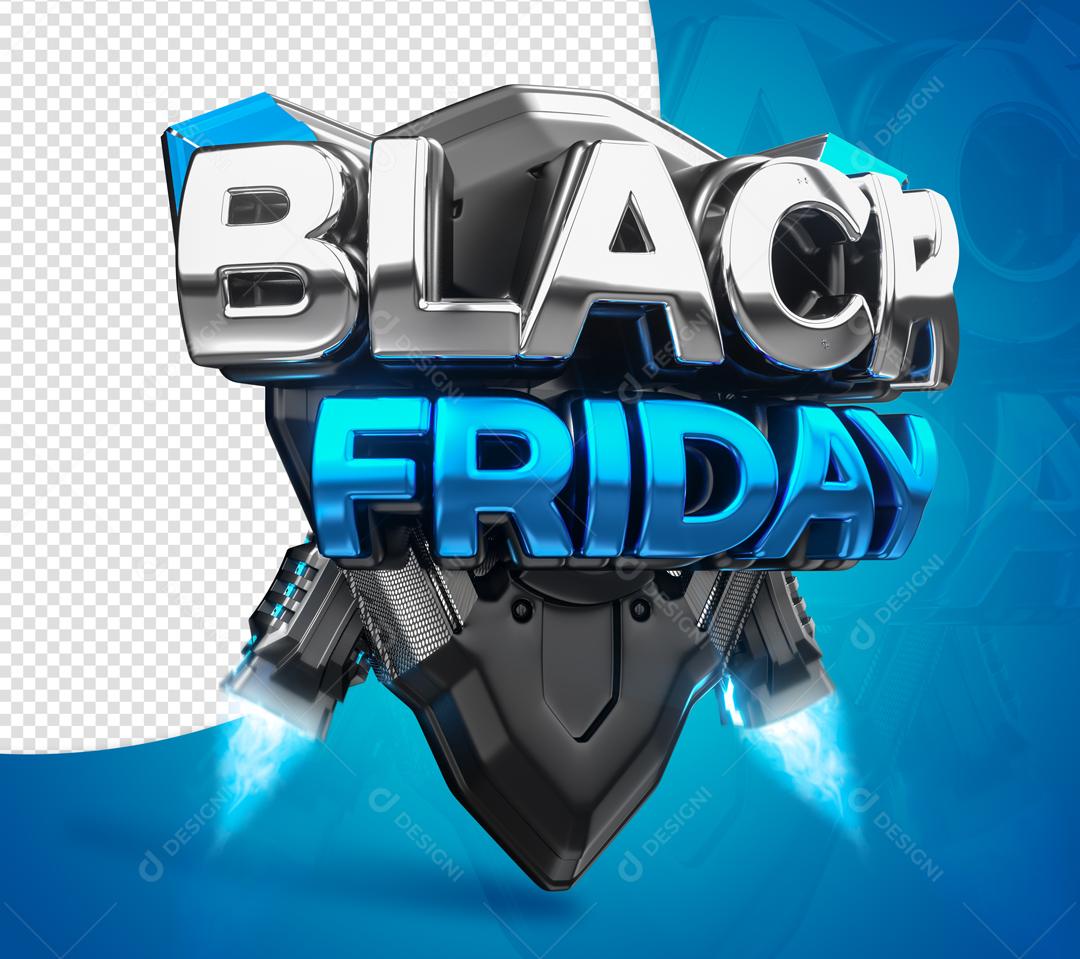 Black Friday Selo 3D Para Composição PSD Editável