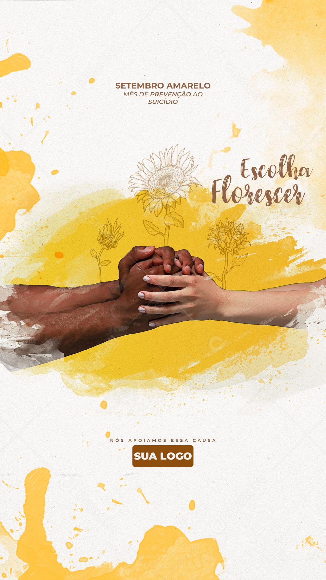 Post Story Data Comemorativa Setembro Amarelo Social Media PSD Editável