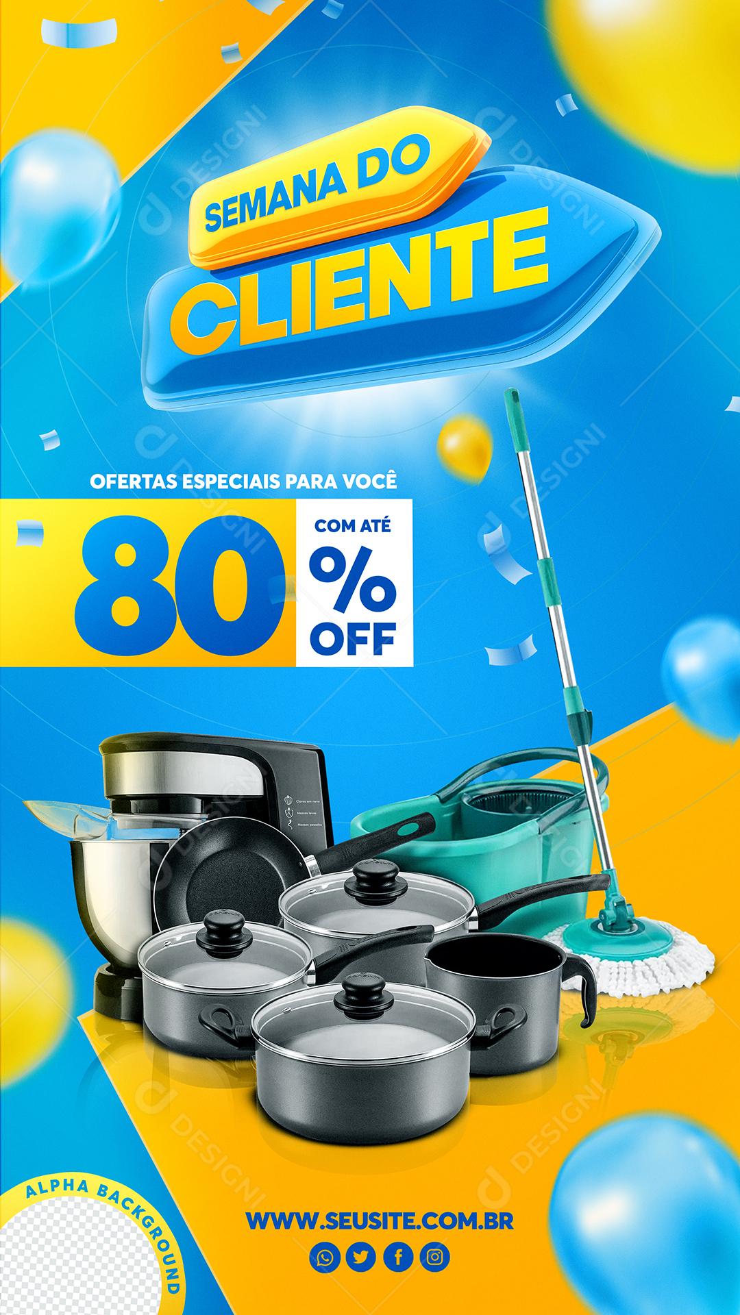 Post Story Customer Week Products Social Media Editable PSD