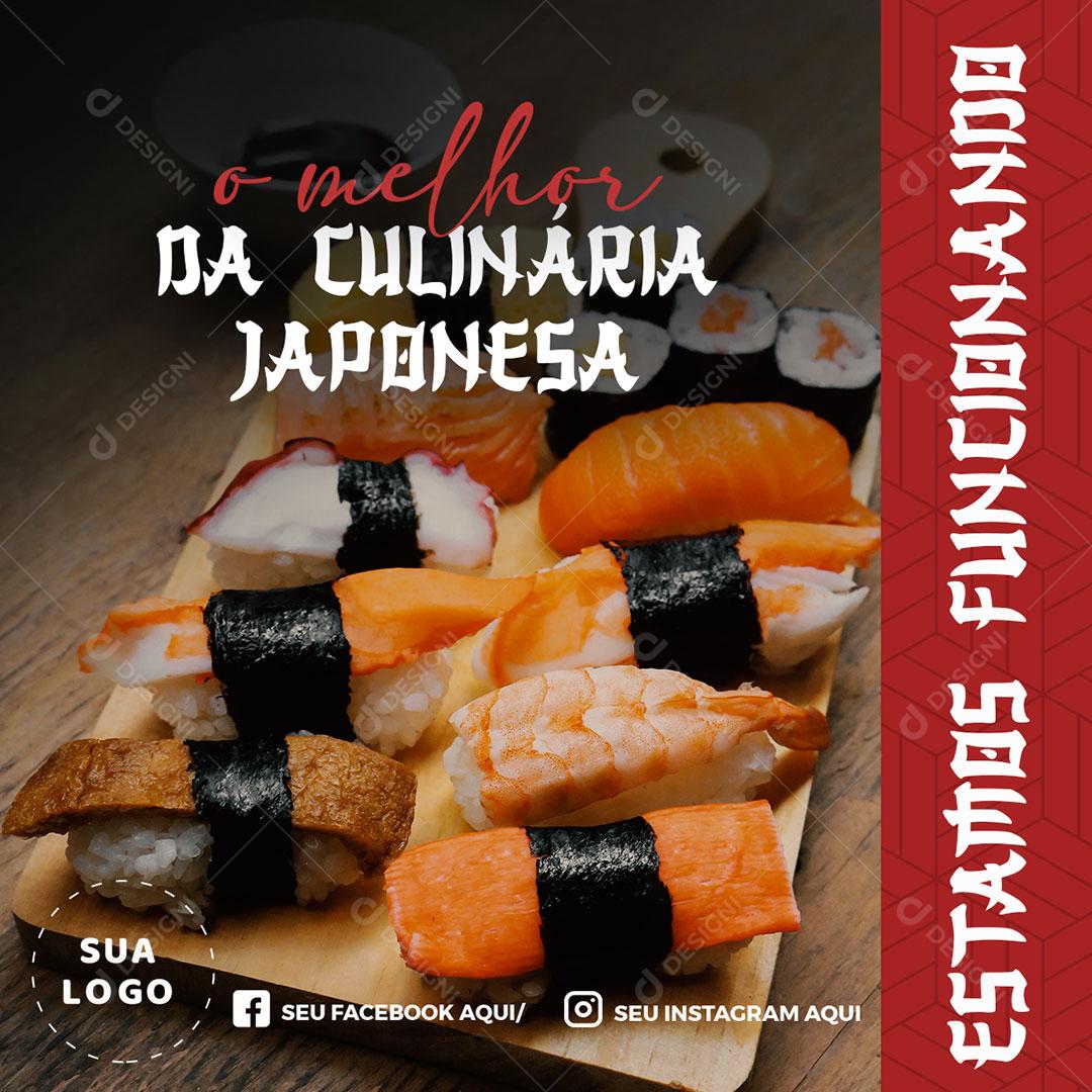 A Melhor Culinária Japonesa Social Media PSD Editável