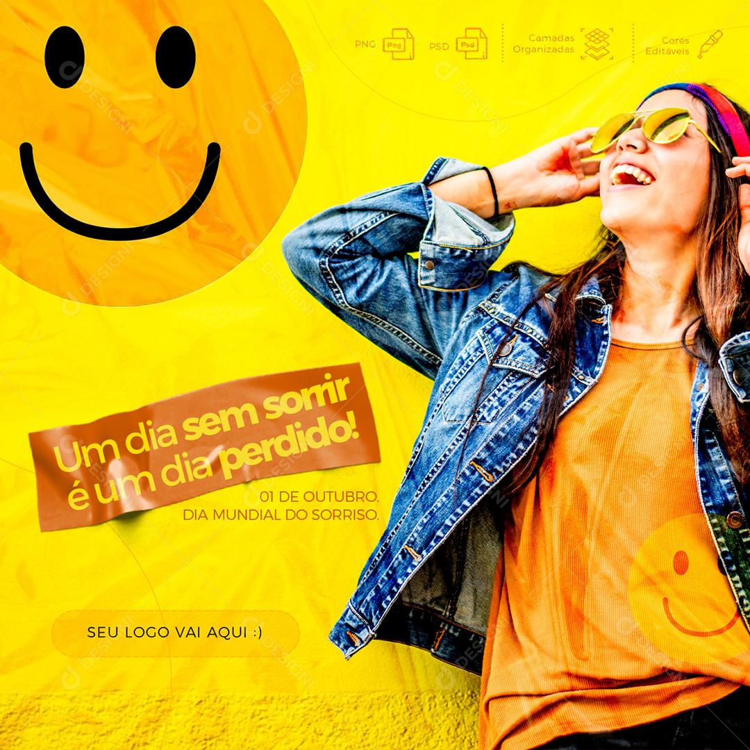 World Smile Day Social Media Editable PSD