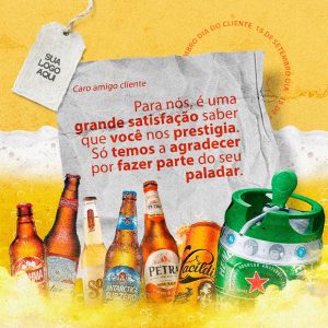 Post Feed Distribuidora Mensagem Dia do Cliente Social Media PSD Editável