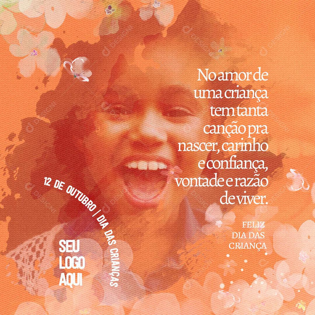 Post Feed Dia das Crianças No Amor de Uma Criança Social Media PSD Editável