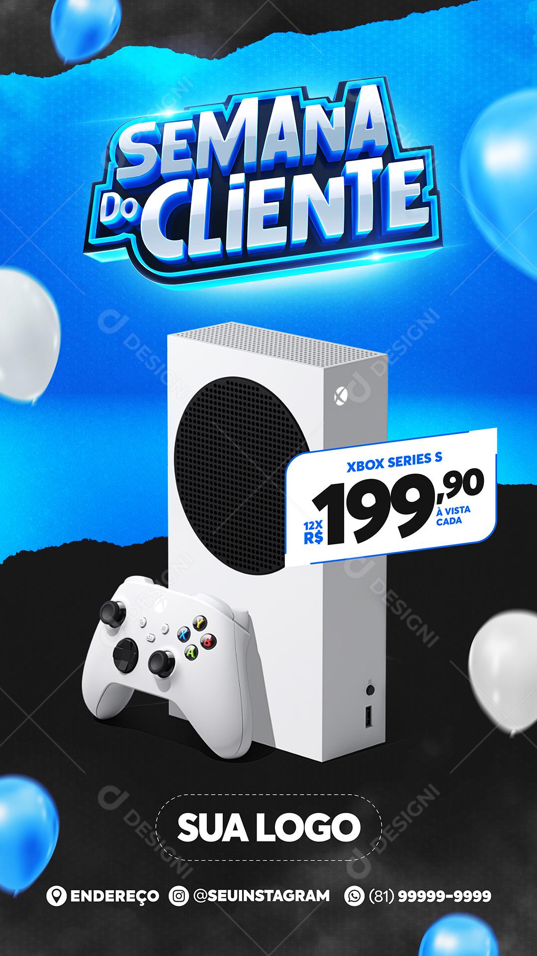 Post Story Semana do Cliente Produtos Eletronicos Social Media PSD Editável