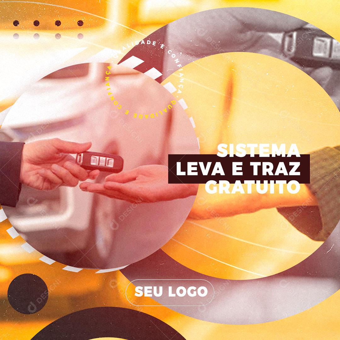 Post Feed Oficina Mecânica Sistema Leva e Traz Social Media PSD Editável