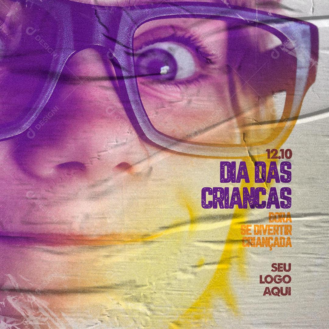 Post Feed Data Comemorativa Dia das Crianças Social Media PSD Editável