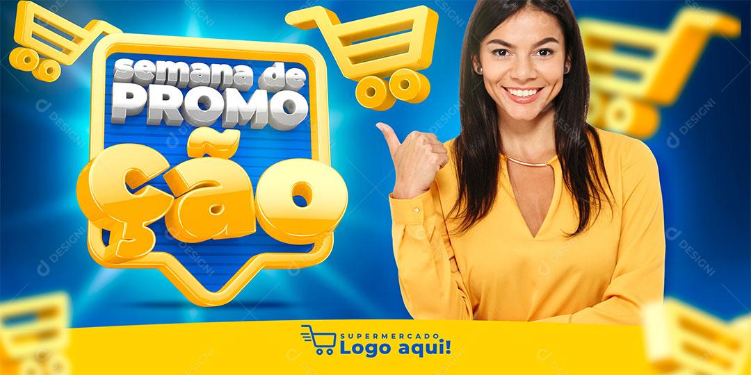 Post Banner Semana de Promoção Social Media PSD Editável