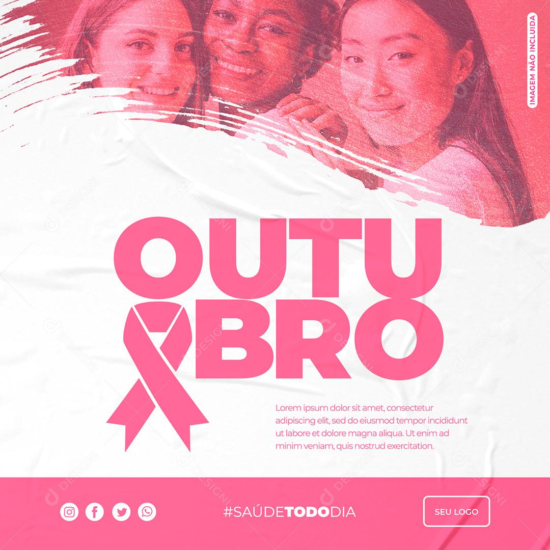 Outubro Rosa Social Media PSD Editável