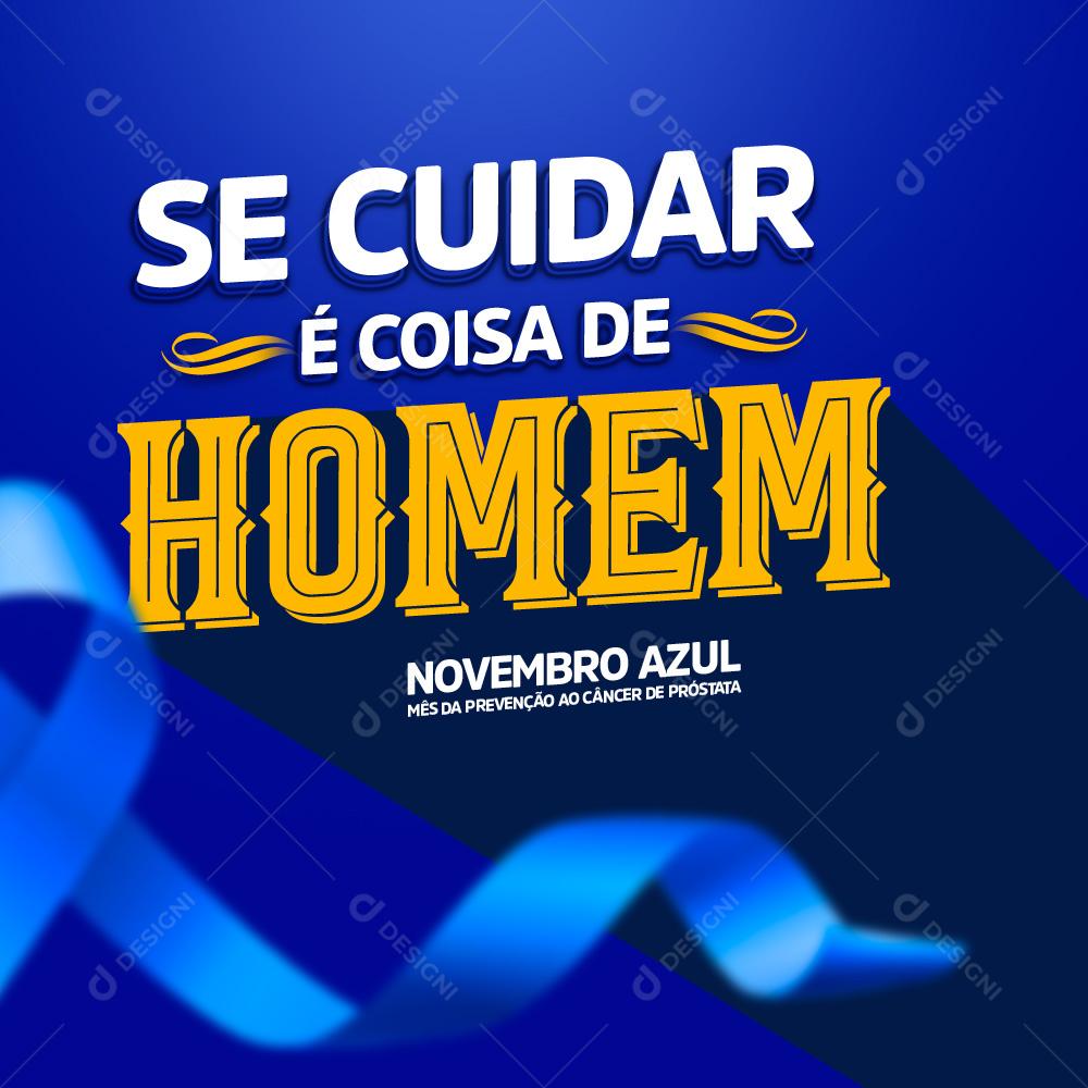 Novembro Azul Social Media PSD Editável