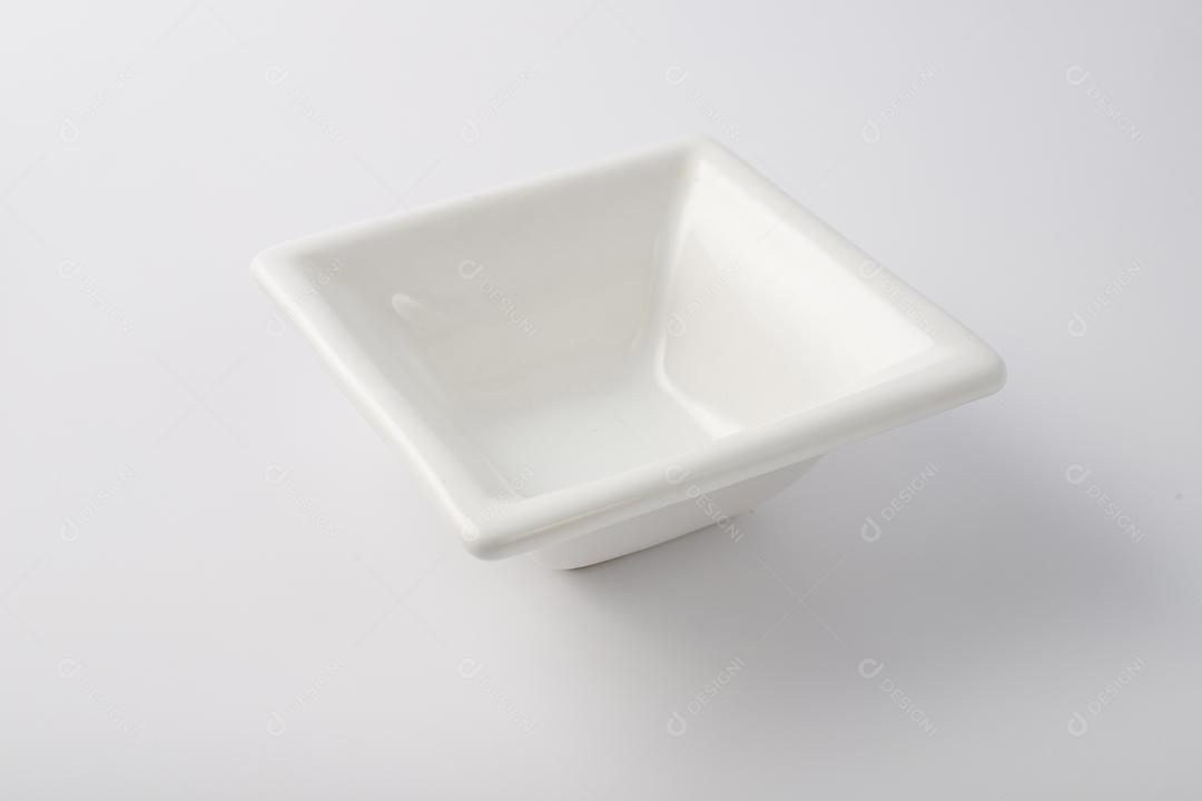 Pote Quadrado Vazio em Fundo Branco Imagem JPG