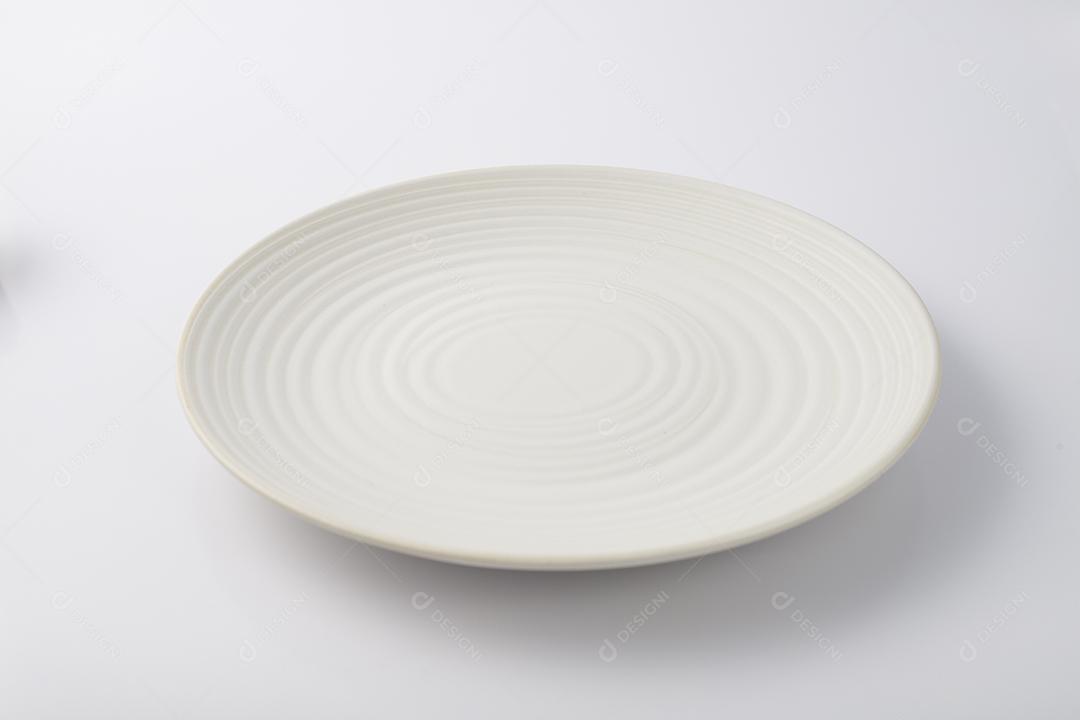 Prato Vazio em Fundo Branco Imagem JPG