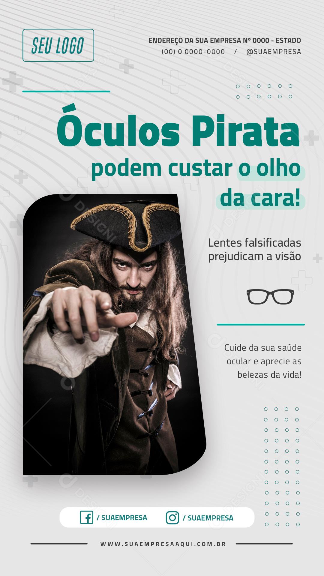 Óculos Pirata Podem Custar O Olho Da Cara Social Media PSD Editável