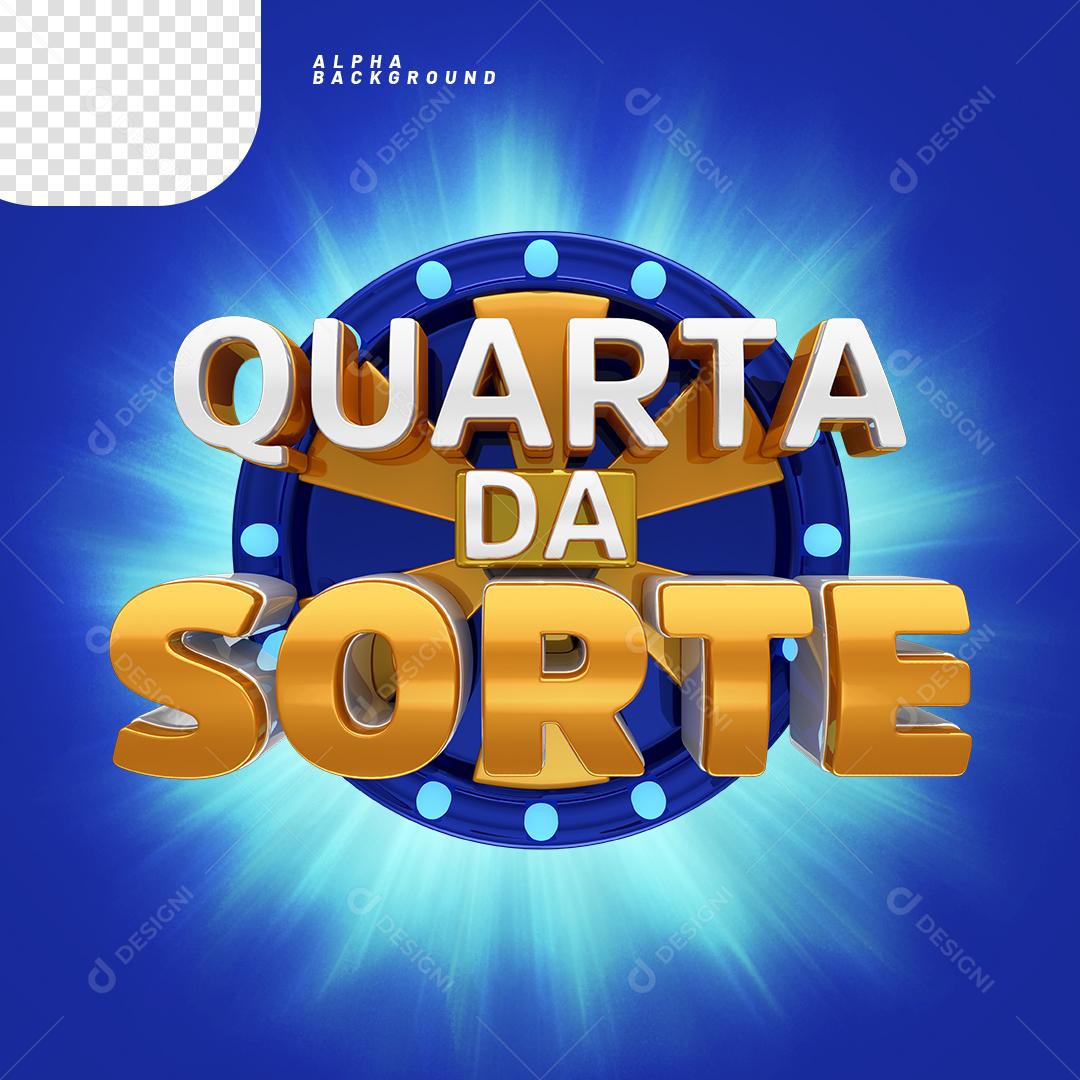 Quarta da Sorte Elemento 3D PNG Transparente Sem Fundo