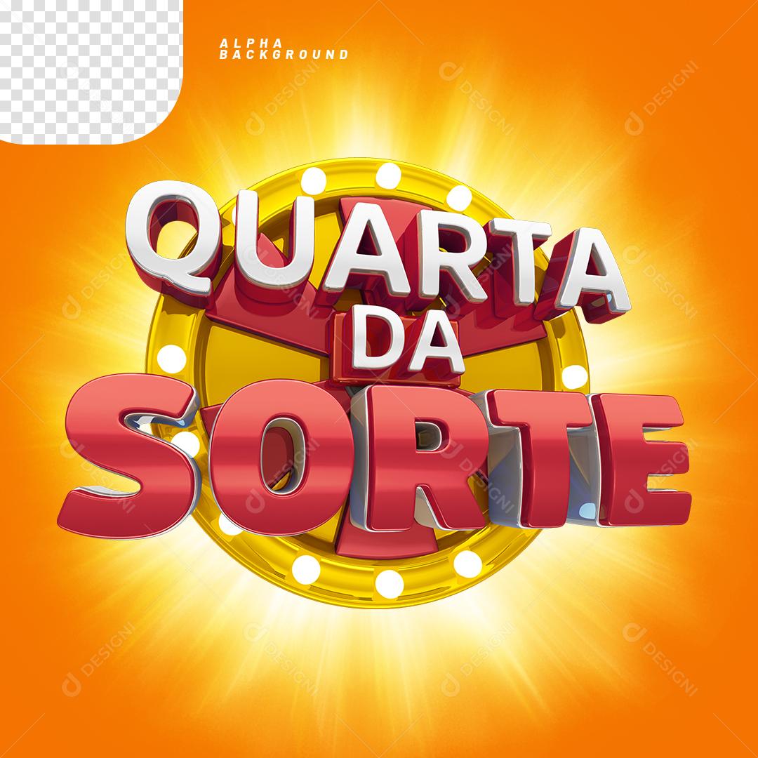 Quarta da Sorte Elemento 3D PNG Transparente Sem Fundo